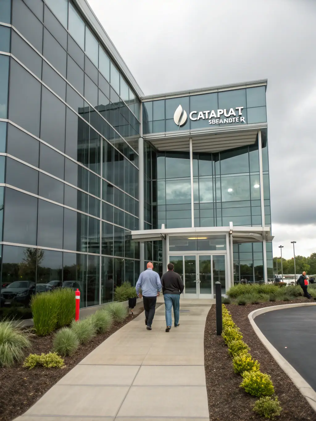 A photograph of the Catapult Network headquarters, showcasing its modern design and the collaborative environment it fosters for technology development.